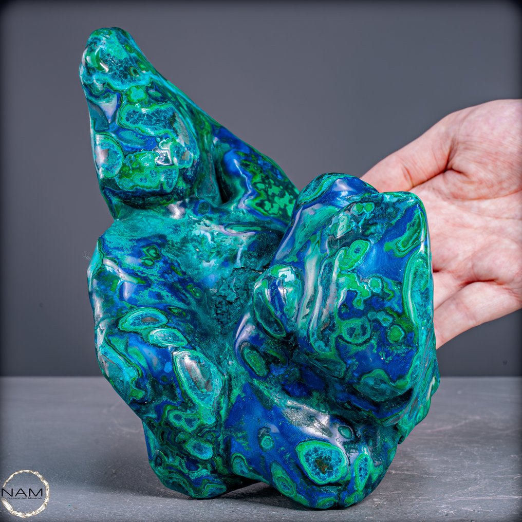 自然的天青石-青金石-孔雀石雕塑 自然界的色彩盛宴- 2032.55 g #1.0