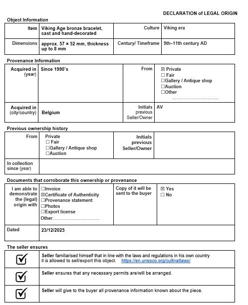 Εποχή των Βίκινγκς Μπρούντζος Χάλκινο βραχιόλι από την Εποχή των Βίκινγκ, χυτό και χειροδιακοσμημένο. - 57 mm  (χωρίς τιμή ασφαλείας) #3.2