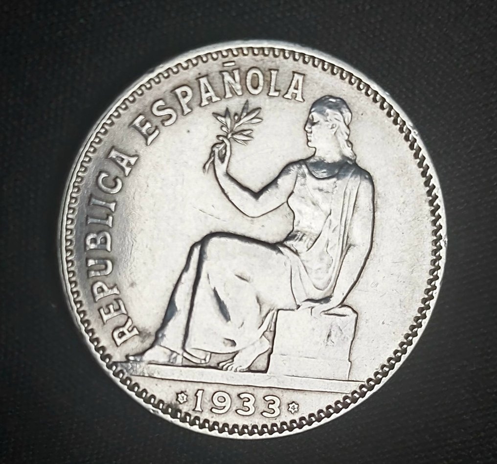 Spagna. 1 Peseta 1933*34 II República  (Senza prezzo di riserva) #1.0