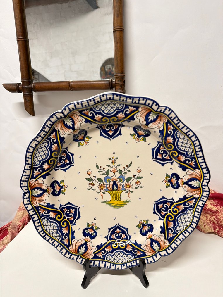 Teller - Large Serving Dish - Fayence - Vieux Rouen Style #1.0