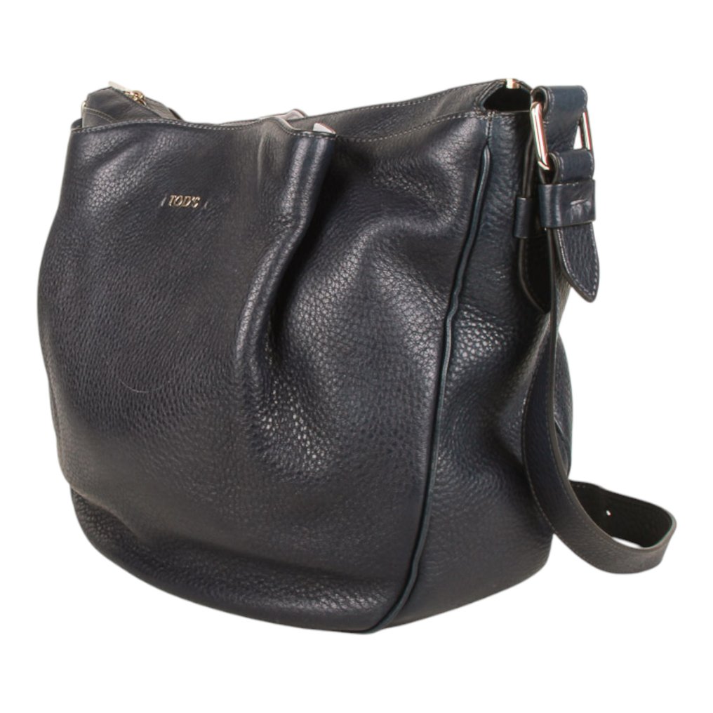 Tod's - Tod’s Navy Leather Satchel Bag with Gold-Tone Hardware – Made in Italy - Τσάντα ώμου #3.2