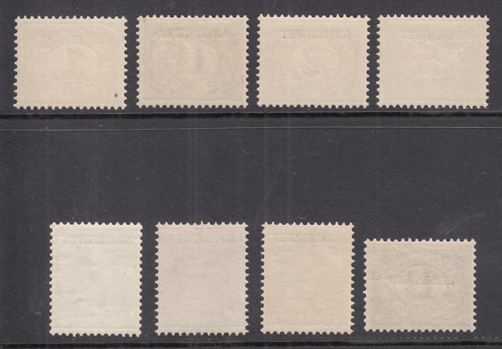 Holanda 1913 - Selos de serviço com impressão da Lei dos Pobres - NVPH D1/D8 #3.2