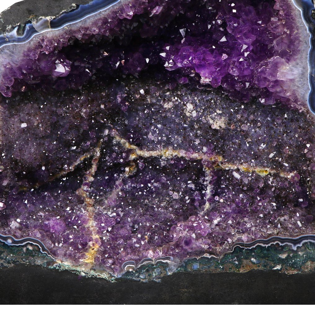 鲜明的紫水晶与玛瑙 - Geode - 37x40x20 厘米- 25 kg #2.1