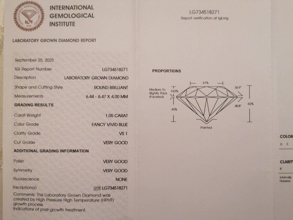 没有保留价 - 耳环 - 14K包金 白金 -  2.08ct. tw. 蓝色 钻石 (彩色实验室培育钻石) - Fancy Vivid 蓝色 VS1 #3.2