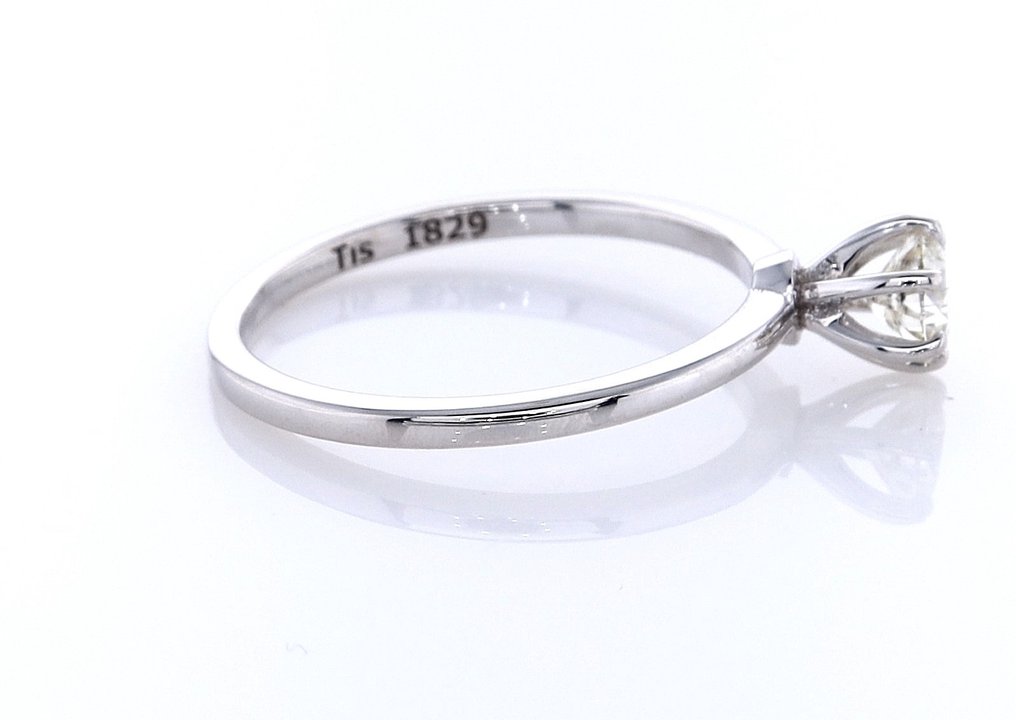 沒有保留價 - 戒指 - 14 克拉 白金 -  0.40ct. tw. 鉆石 (天然) #4.3