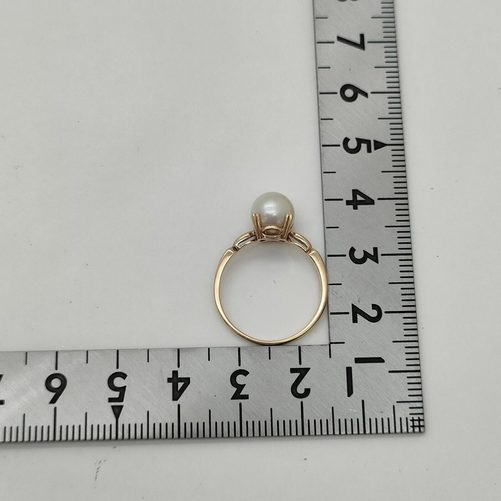 没有保留价 - Mikimoto - 戒指 - 14K包金 黄金 珍珠 #4.3