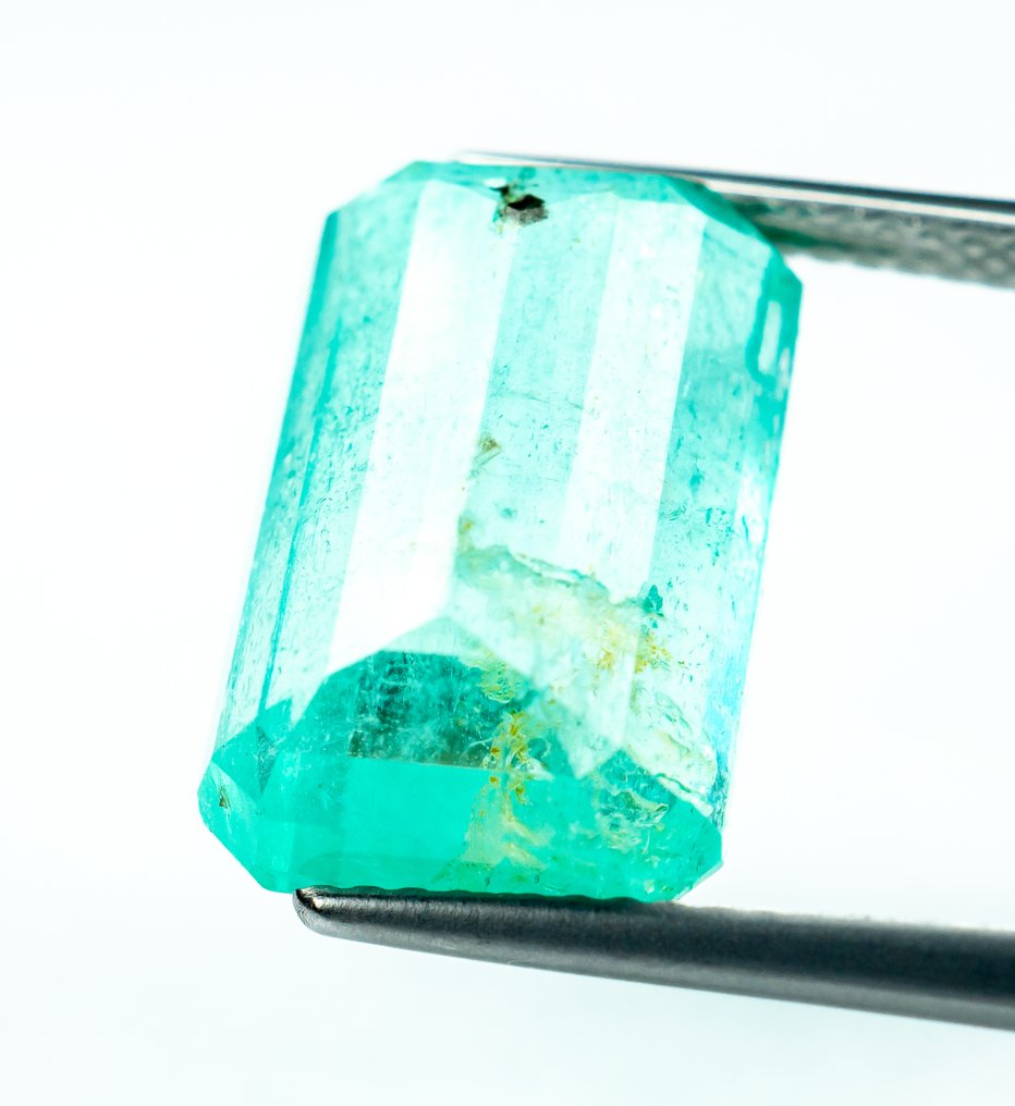 没有保留价 祖母绿 - 10.14 ct - Bellerophon 宝石实验室 - 蓝绿色(轻油) #3.2