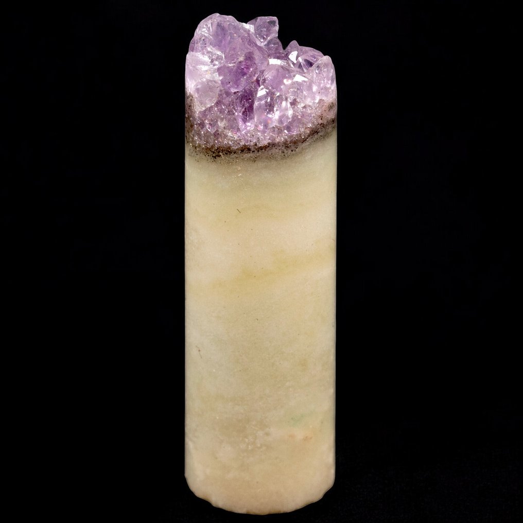 Ametista Druzy cylindre Fabrication de boucles d'oreilles - Hauteur : 30 mm - Largeur : 20 mm- 11 g - (2) #3.2