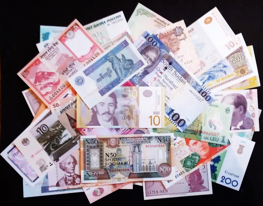 Lumea. - 96 Banknotes - Various Dates  (Fără preț de rezervă) #1.0
