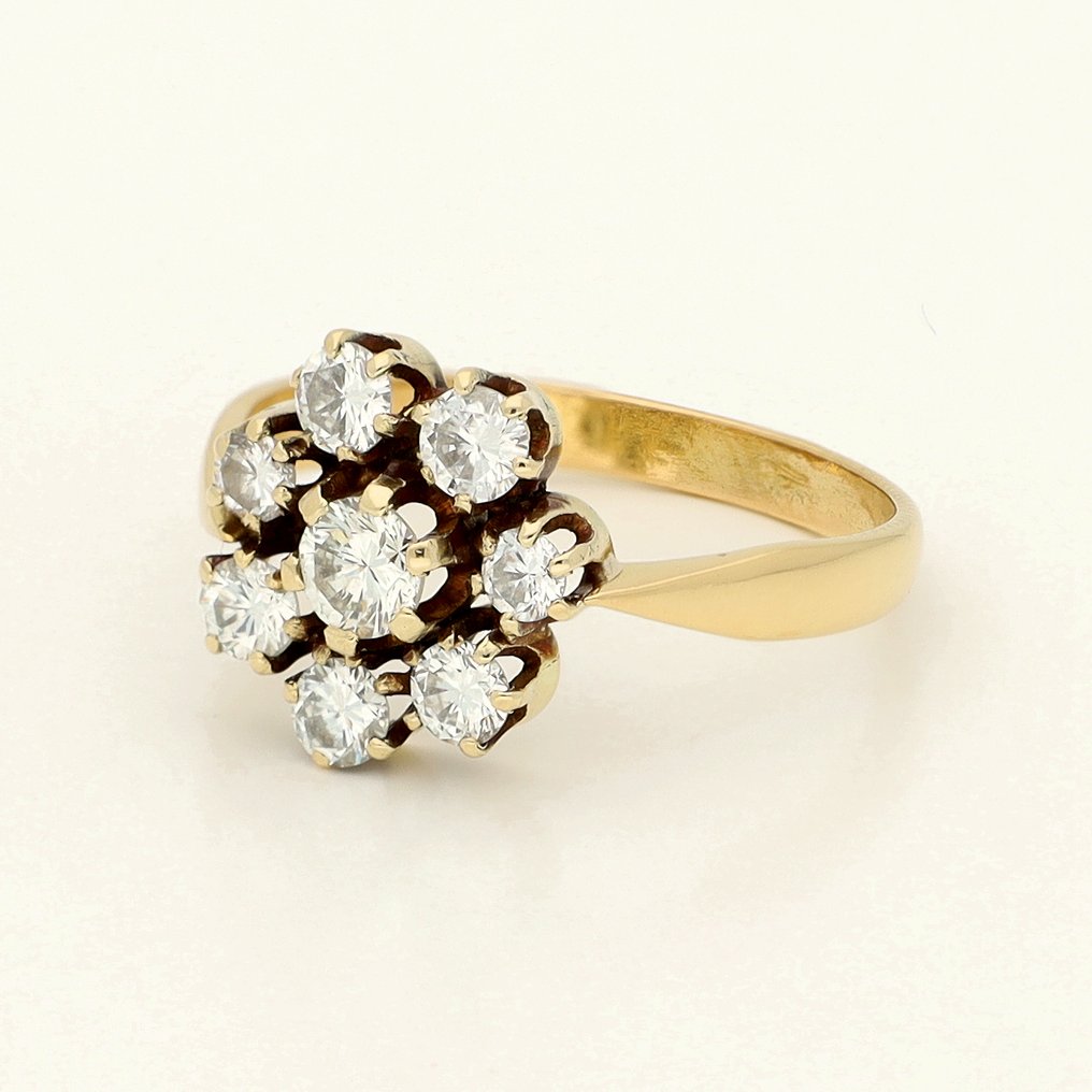 Ring - 21,6 kt. Gulguld Diamant (Natur)  #1.0