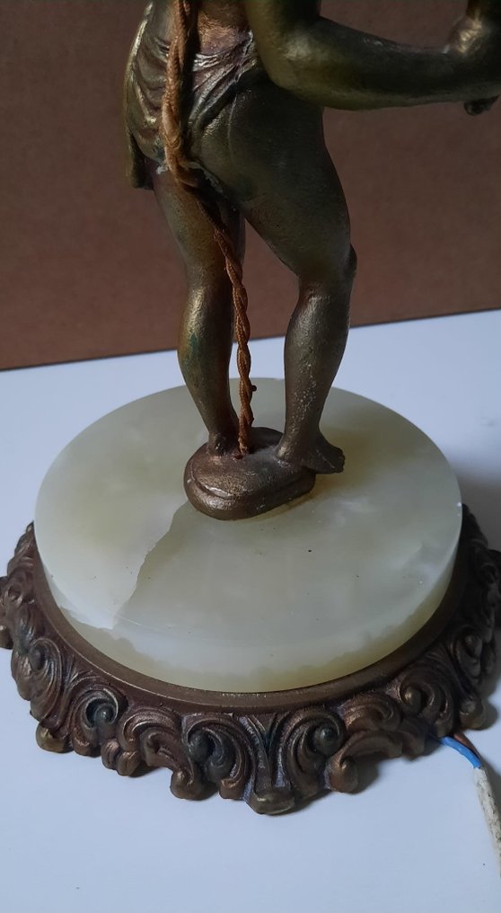 Lâmpada - Bronze, Cristal, Ónix - Putto Beeldlamp #4.3