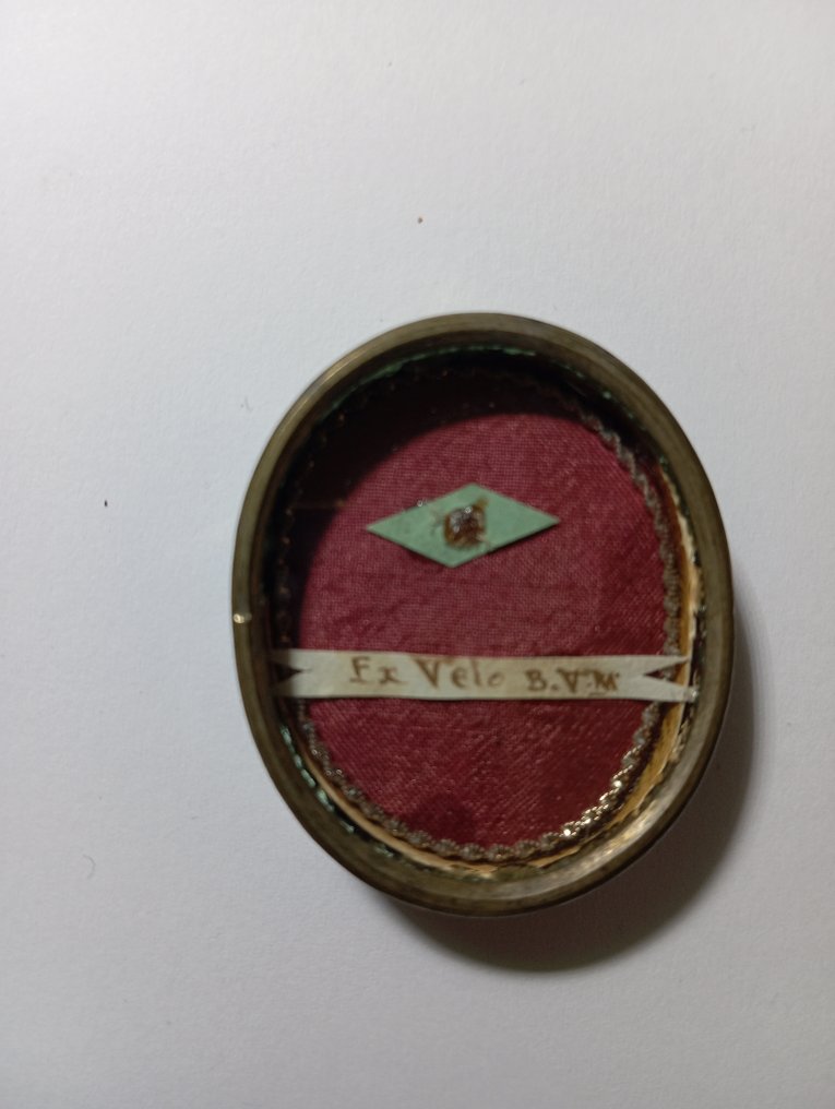  圣骨箱 - 银, 玻璃, 纺织品 - 1800-1850 - Ex Velo - Beata Vergine Maria  #3.2