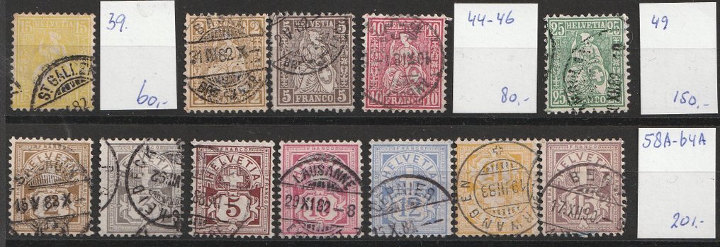 瑞士 1862/1907 - 经典筛选，其中某些方面 #1.0