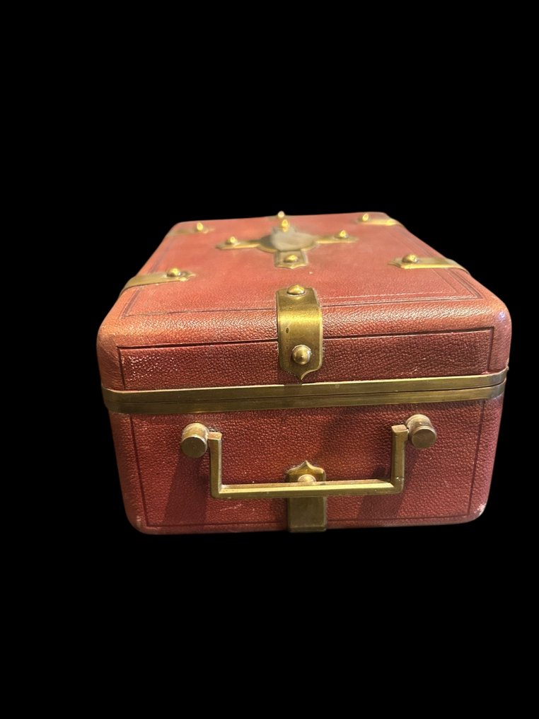 Set de cusut - Piele, Mătase, Metal - Necesar de cusut din anii 1900 #2.1