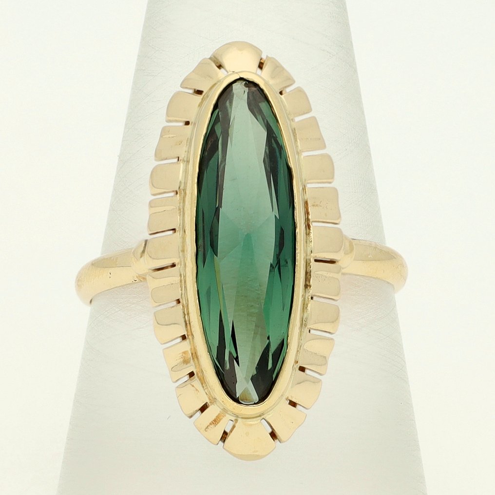 Δαχτυλίδι - 14 καράτια Κίτρινο χρυσό - Τοπάζ #1.0