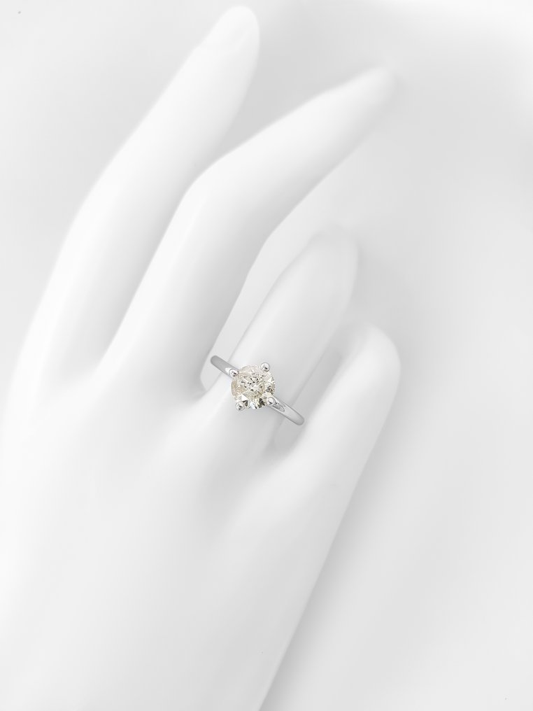 沒有保留價 - 戒指 - 14 克拉 白金 -  1.13ct. tw. 鉆石 (天然彩色) - IGI 证书 #3.2