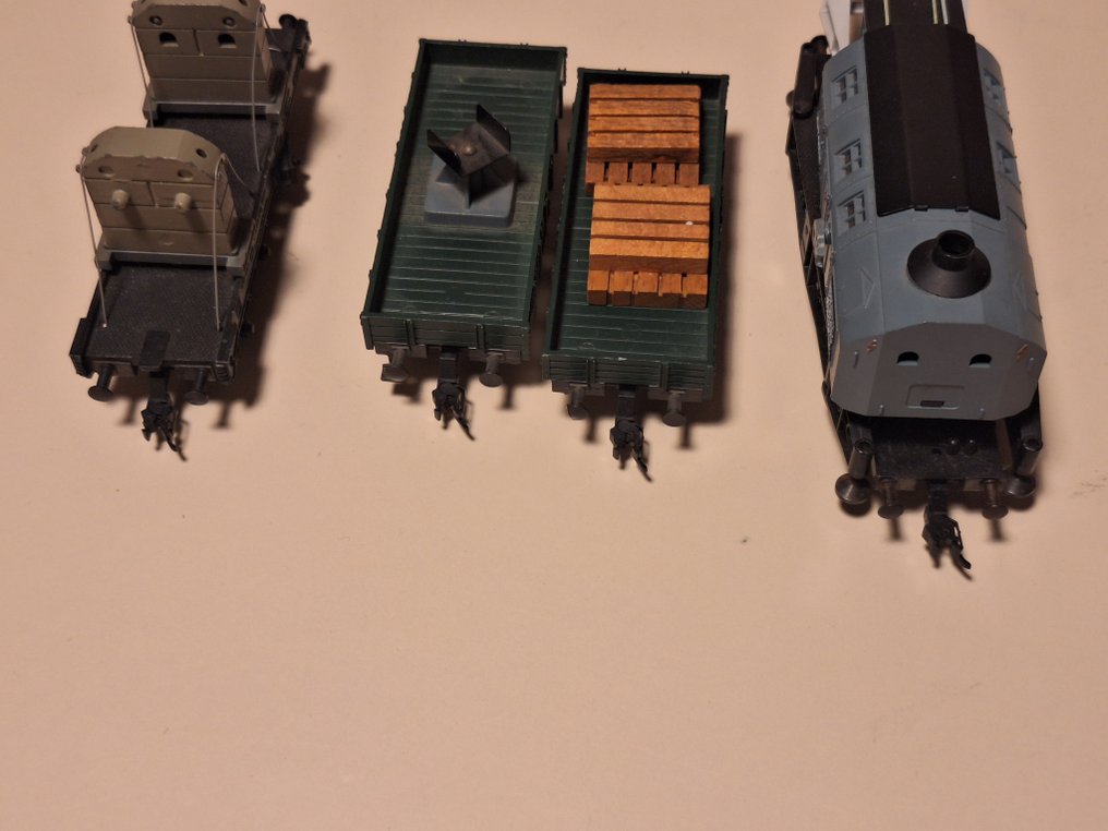 Fleischmann H0 - Modelltog godsvogn-sett (1) - 4-dels kransett - DB #2.1