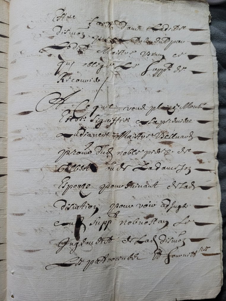 Divers - Feuillets manuscrits sous le règne de Louis XIV. - 1708 #4.3