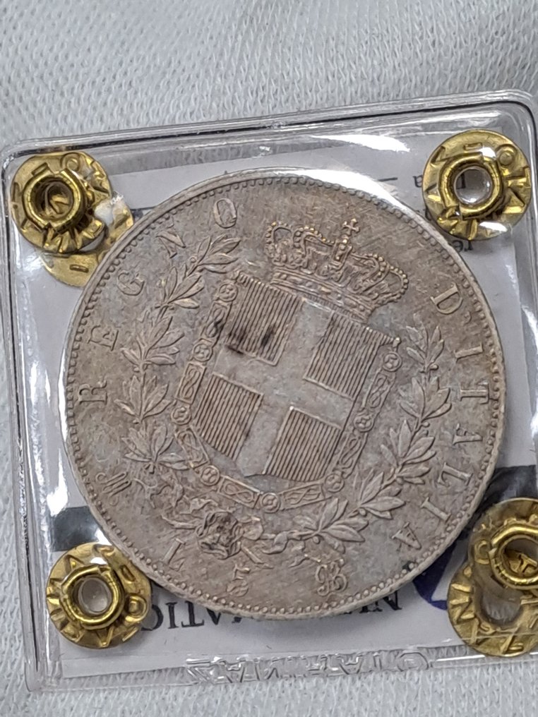 義大利. Vittorio Emanuele II. 5 Lire 1869  (沒有保留價) #1.0