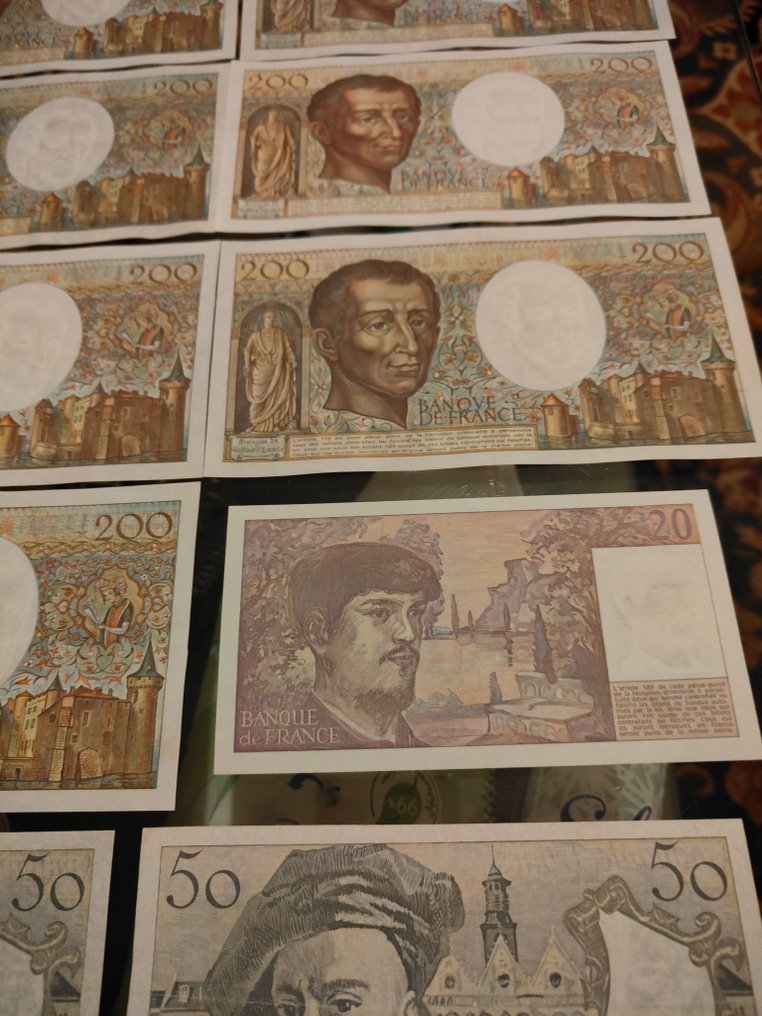 Γαλλία. - 20, 3 x 50 and 11 x 200 Francs - Various Dates  (χωρίς τιμή ασφαλείας) #4.3