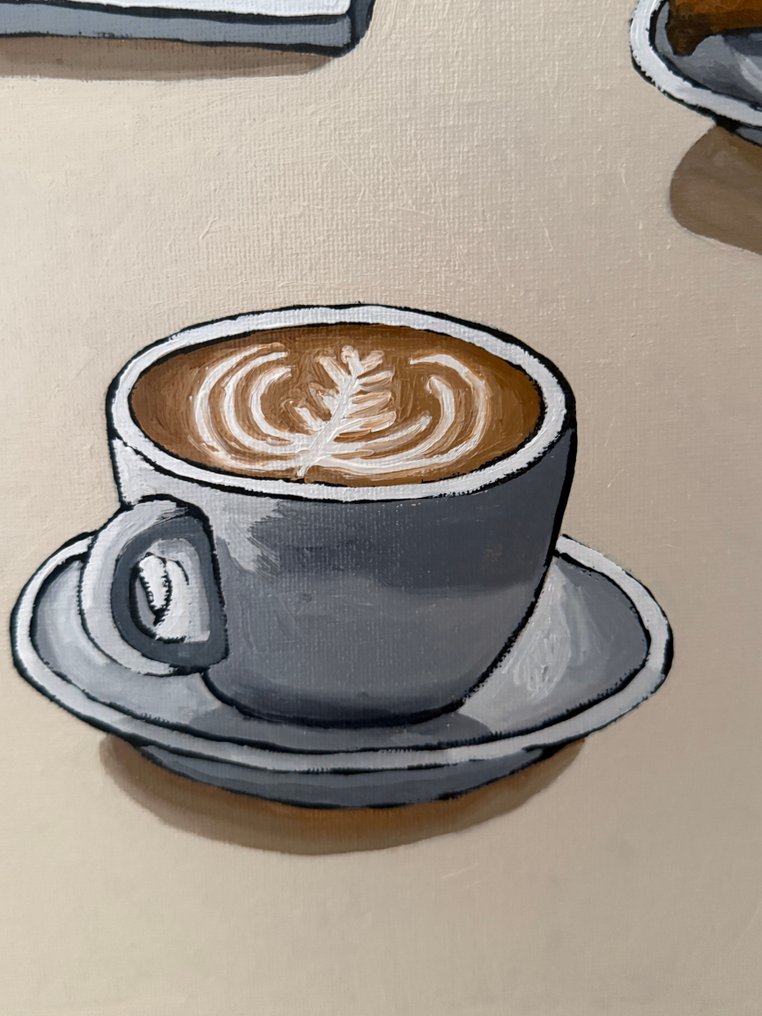 Cansu Rossi - Coffee and Book - Oil painting #4.3