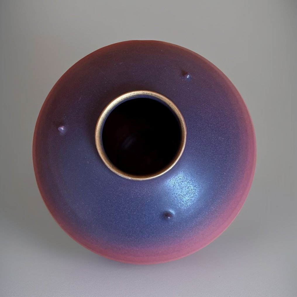 Vaas - Keramiek - Japan - Akane vaas met doos (Zonder minimumprijs) #1.0