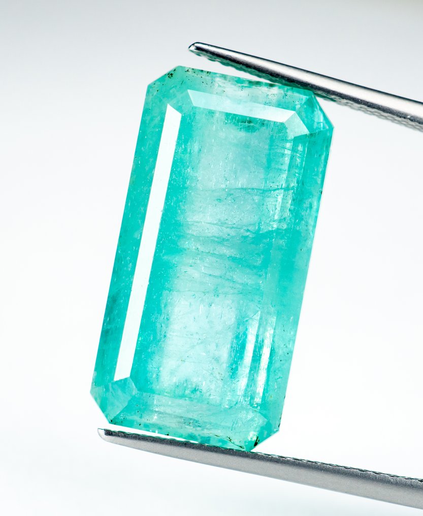 没有保留价 祖母绿  - 21.43 ct - Bellerophon 宝石实验室 - 蓝绿色（轻油） #2.1