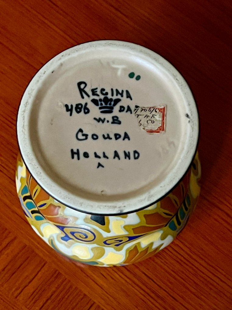 Regina Kunstaardewerkfabriek - 花瓶 (2) -  Darla  - 陶器 - 花瓶 & 托盘 #4.3