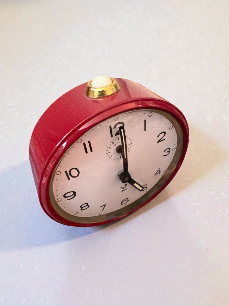 Μηχανικά τραπεζάκια ξυπνητήρια - JAZ Γαλλικό ντιζάιν - λακαρισμένο μέταλλο - 1950-1960 #3.2