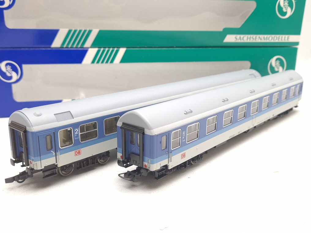 Sachsenmodelle H0 - 14507/14334 - Επιβατικό τρένο μοντελισμού (2) - Δύο επιβατικά βαγόνια Interregio της DB. - DB #2.1