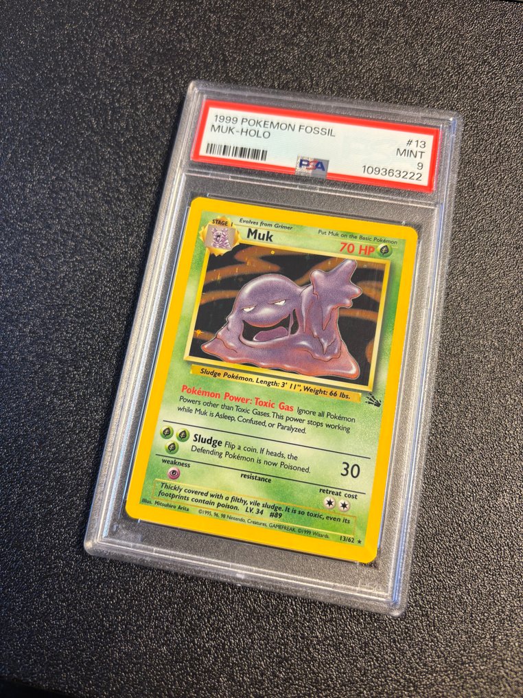 Pokémon - 1 Graded card - Muk #13 压膜 - PSA 9 - WOTC - Fossil #1.0