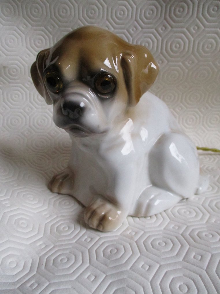灯具 - 艺术装饰风格的香水瓶。狗，约1935年的德国瓷器。 #1.0