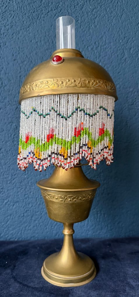 Λάμπα πετρελαίου - Παρίσι - Ορείχαλκος, Γυαλί - Lampe Parisienne #1.0