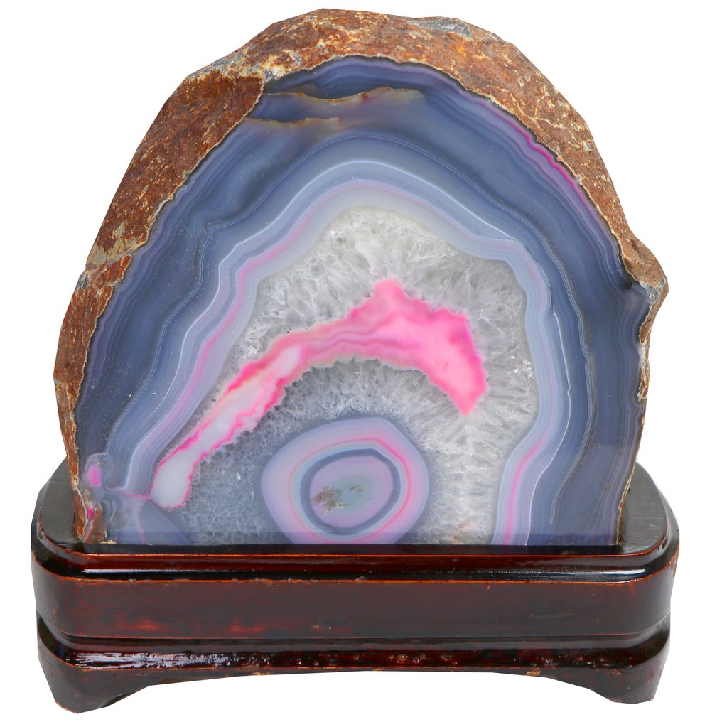 Nessuna Riserva - Agata Rosa e Blu XXL - 27x22x12 cm Geode- 9.7 kg #1.0