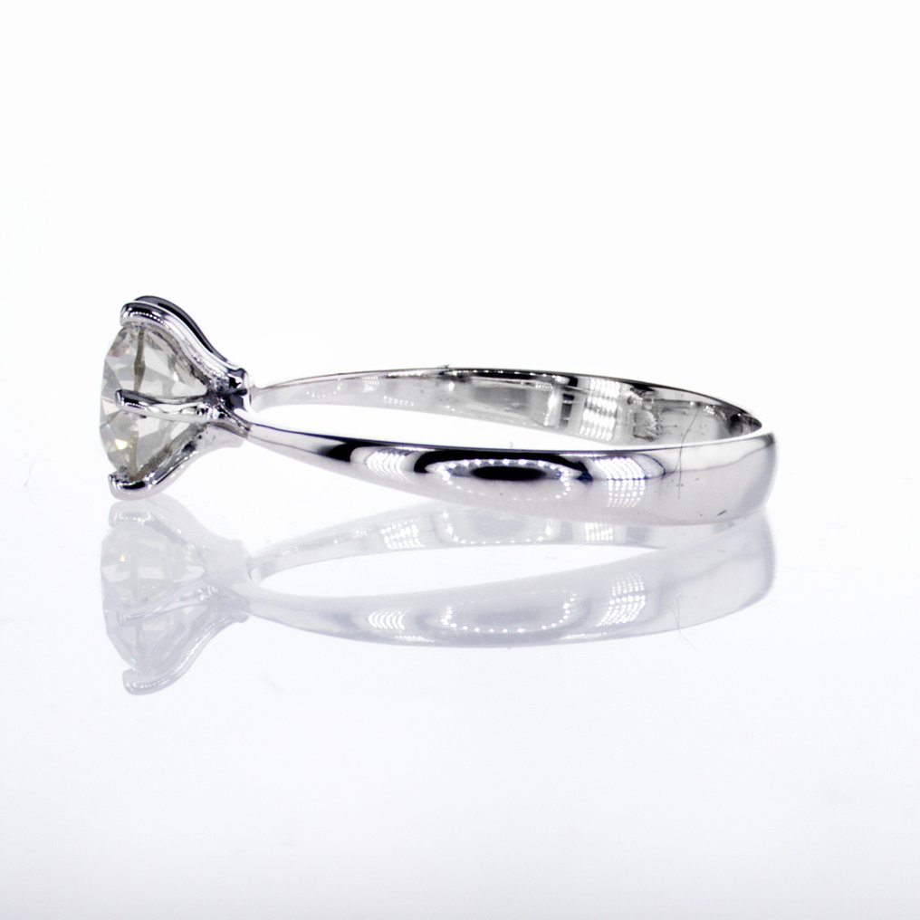 没有保留价 - 订婚戒指 - 14K包金 白金 -  1.03ct. tw. 钻石 (天然) #2.1