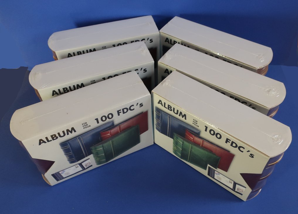 Ολλανδία  - 6 νέα Leuchtturm FDC/Γράμματα/ταξινομημένα άλμπουμ με αξία ταχυδρομείου, κόκκινο τύπου C6 με 50 #3.2