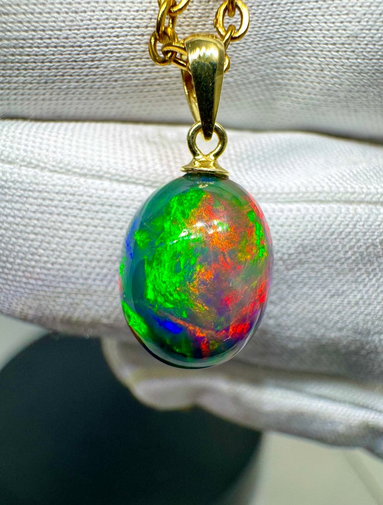 Οπάλιο Κρεμαστό κόσμημα - Ύψος: 20 mm - Πλάτος: 10 mm- 0.88 g - (1) #1.0