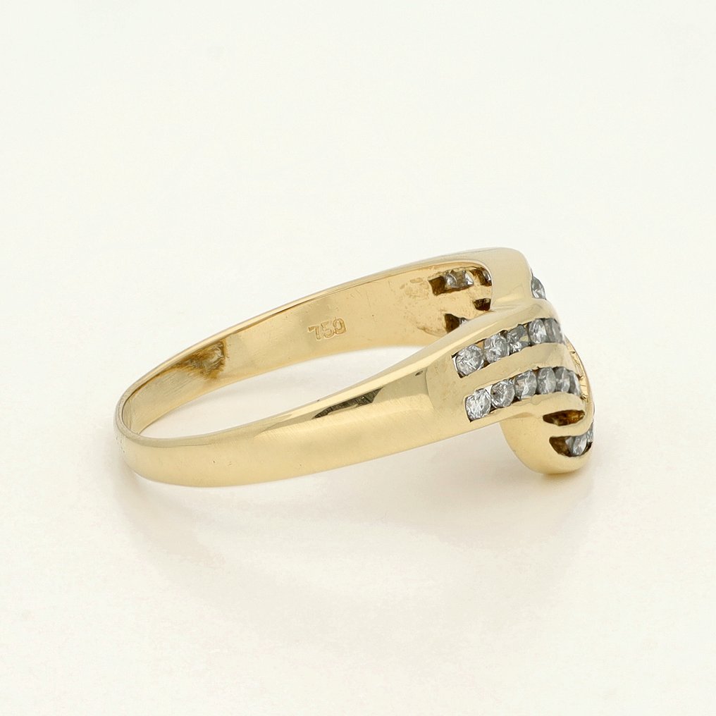 Ring - 18 kraat Gulguld Diamant (Natur)  #4.3
