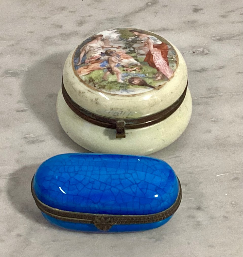 香煙盒 (2) - 瓷器, 青銅色 - 首饰盒 #1.0