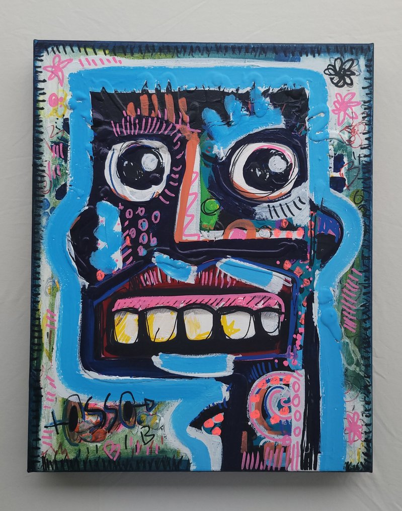 Denis OSSO (1965) - FACE TO FACE - unique original - avec châssis deep edge #2.1