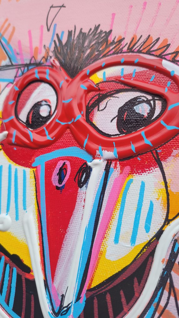 Denis OSSO (1965) - The gardians   - unique original - avec châssis #4.3