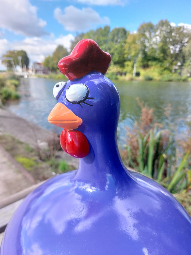 塑像, funny purple  balloon chicken - 40 cm - polyresin #3.2