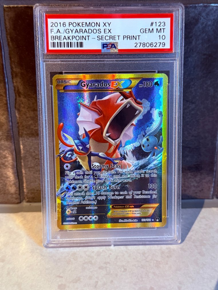 Pokémon - 1 Graded card - Gyarados #123 完整艺术, 秘密稀有, 压膜 - PSA 10 - XY - 已认证,但未评级 #1.0