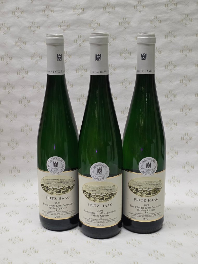 2008 Fritz Haag, VDP auctioned 2009, Brauneberger Juffer Sonnenuhr Riesling, Fuder #14 - Mosel Spätlese - 3 Pullot (0.7 L) #1.0