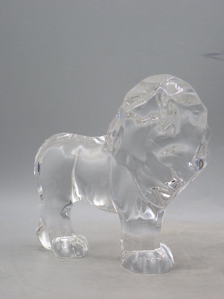 Val Saint Lambert - Statue - Crystal lion - Glass #3.2