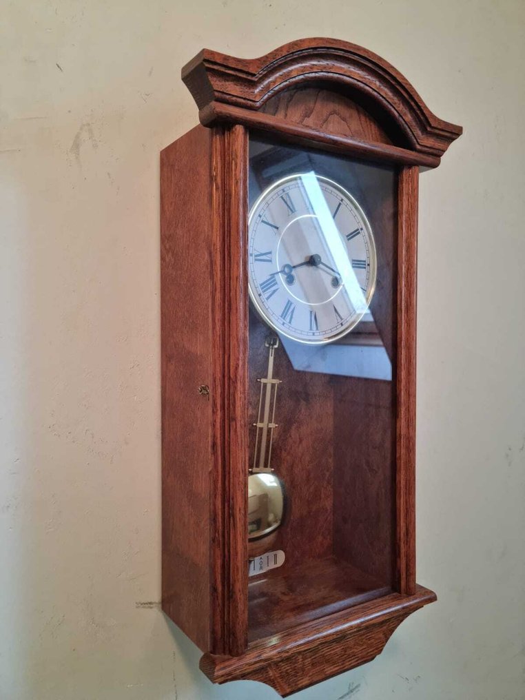 Regulateur, Regulateur wandklok - AIMS -  Art Deco - Eik - 1970-1990 #4.3