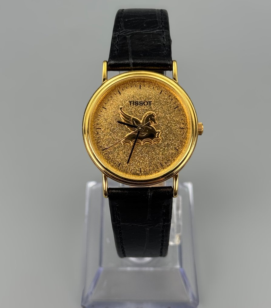 Tissot - Pegasus C257K – Swiss Made  – Gold Plated 31 mm – Pegasus Relief Dial – NOS mit Box - Bez ceny minimalnej
 - Unisex - 1990 #1.0