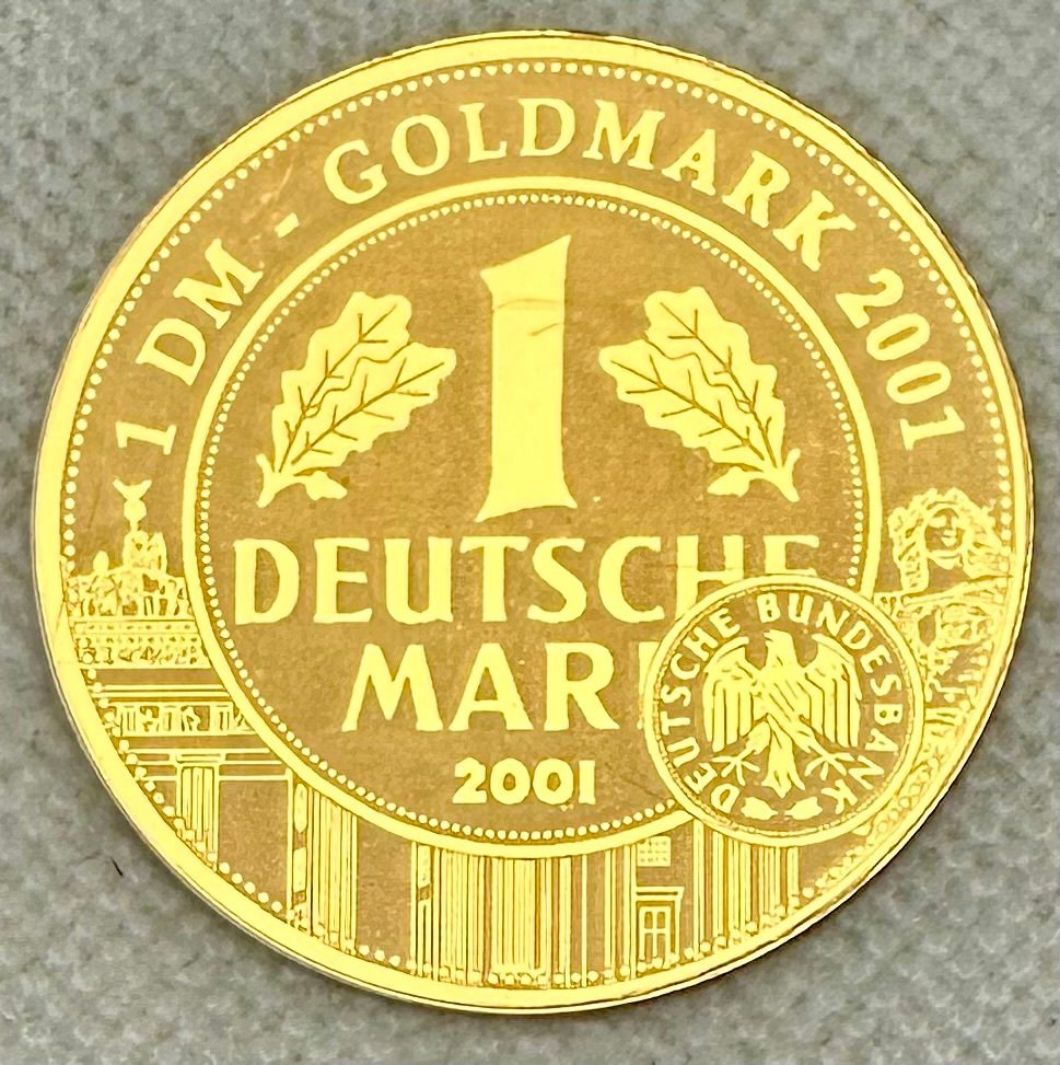 Germania. Medal ND 1 Deutsche Mark , oro 1/200 Oz (.999)  (Senza prezzo di riserva) #1.0
