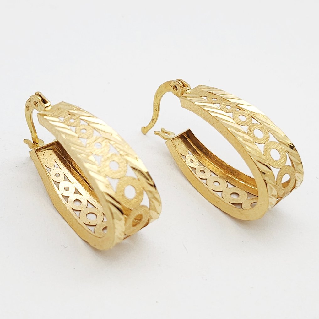 Σκουλαρίκια - 18 καράτια Κίτρινο χρυσό #1.0