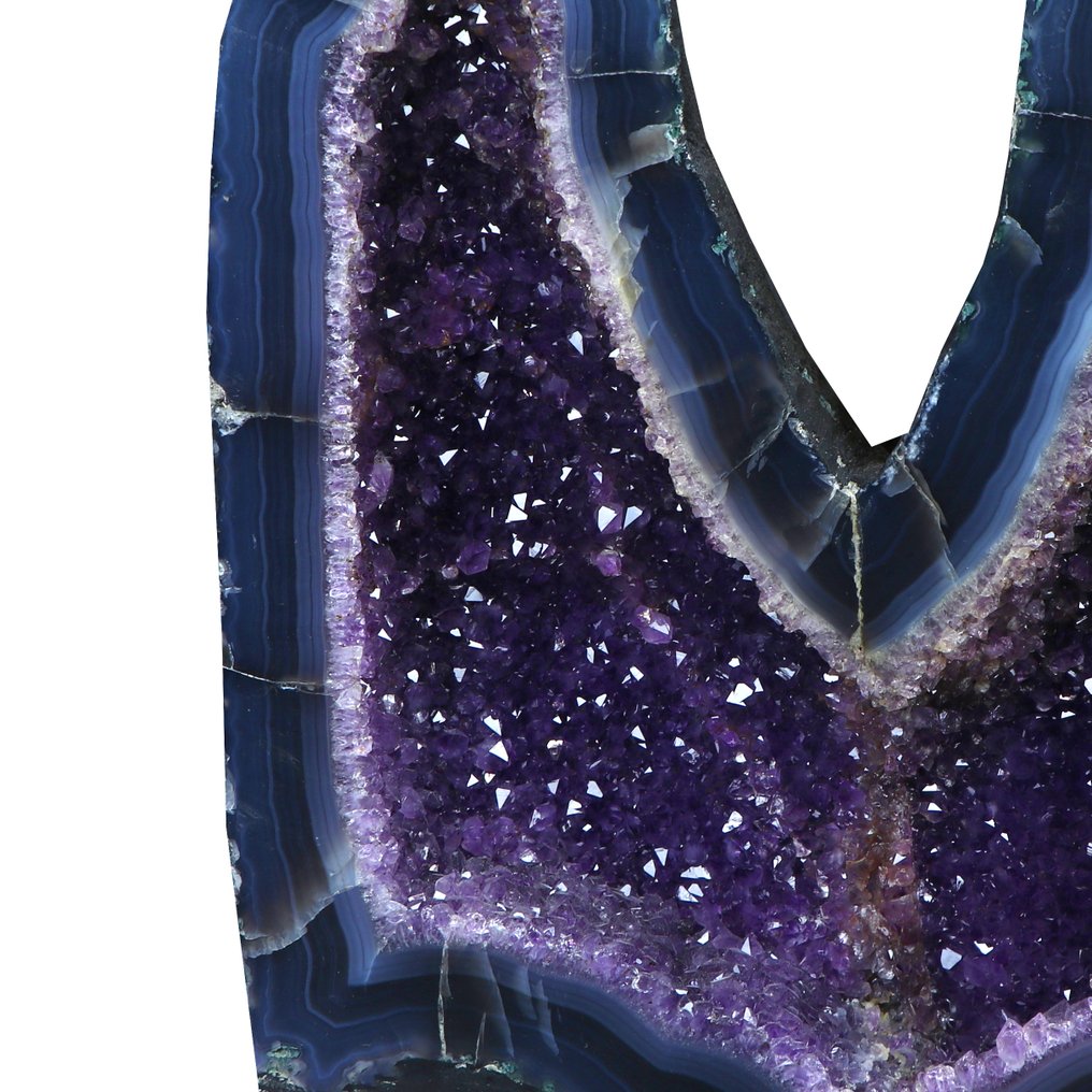 鲜明的紫水晶与玛瑙 ‘双教堂’晶洞 - 51x37x15 厘米- 35 kg #3.2